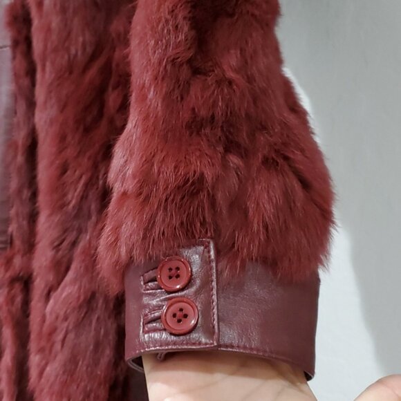 VTG VINTAGE REAL FUR WITH LEATHER TRIM FULL LENGTH COAT FOR THE GOAT - Picture 3 of 16